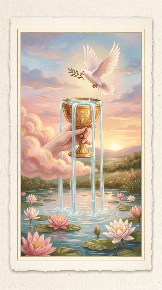 Ace of Cups tarot card from the Claritas deck