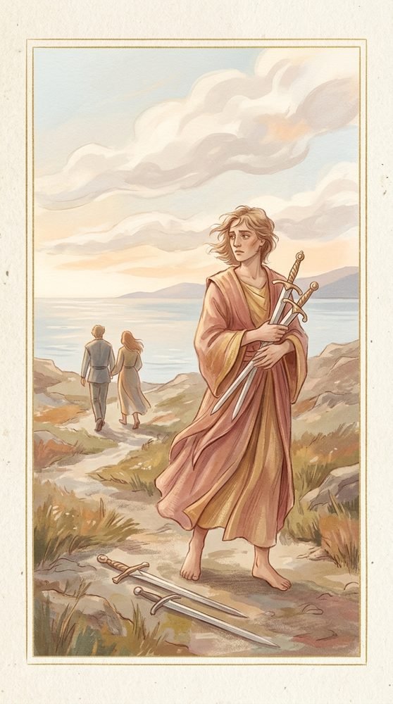 Five of Swords tarot card from the Claritas deck