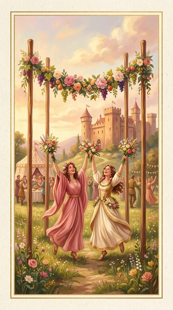 Four of Wands tarot card from the Claritas deck