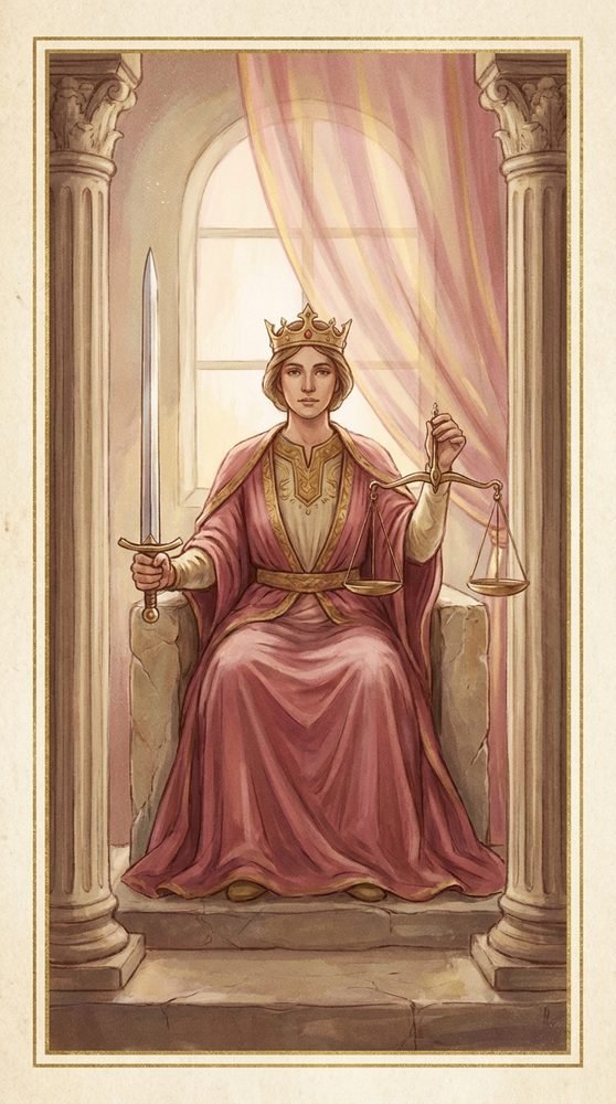 Justice tarot card from the Claritas deck