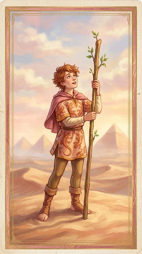 Page of Wands tarot card from the Claritas deck
