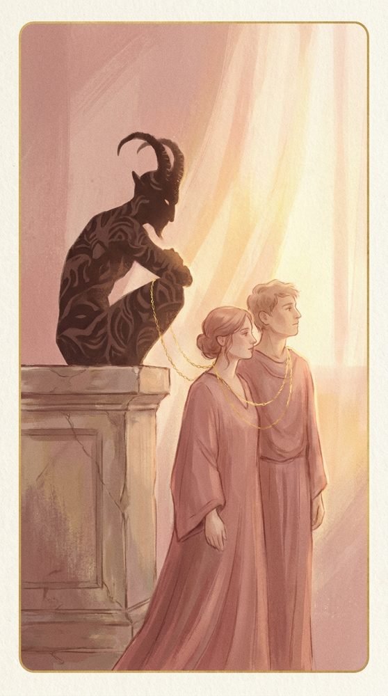 The Devil tarot card from the Claritas deck