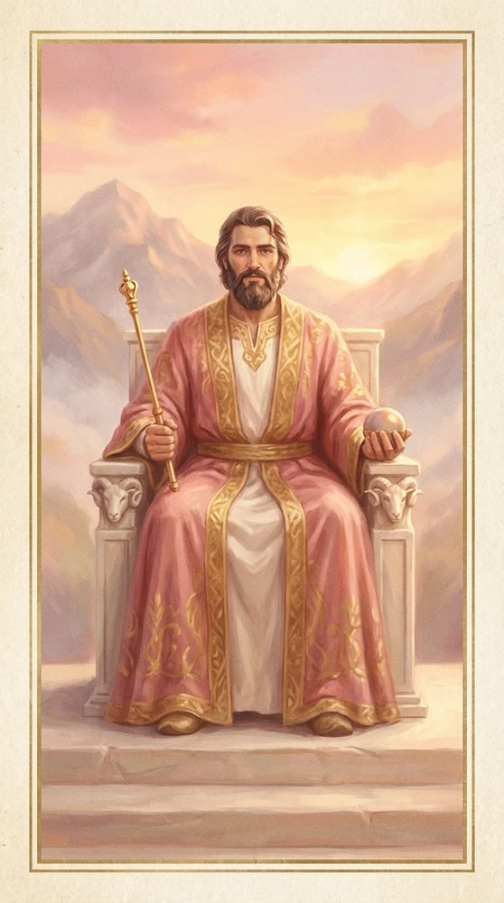 The Emperor tarot card from the Claritas deck