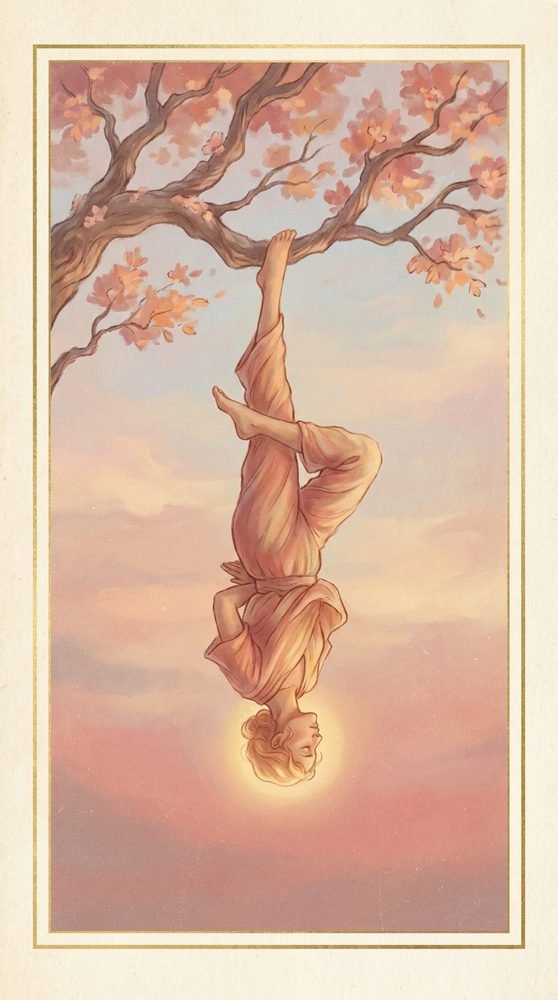 The Hanged Man tarot card from the Claritas deck